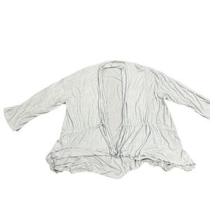 Light Gray Open Front Cardigan